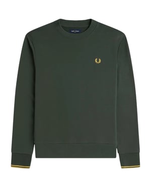 Fred Perry Crew Neck Sweatshirt Court Green