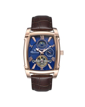 Heritor Automatic Valentin leren band horloge met datum