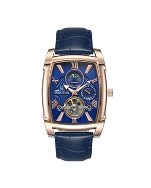 Heritor Automatic Valentin Leather-Band Watch w/Date