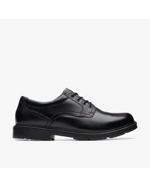 Lane Stride Black Leather Shoes