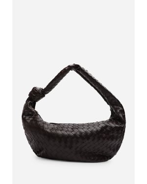Wheres That From Womens 'Aqua' Knotted Strap Woven Shoulder Bag