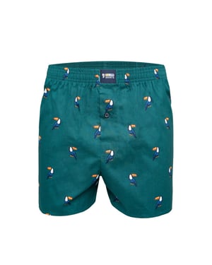 Happy Shorts X heren wijde boxershort met binnenbroek toekan print
