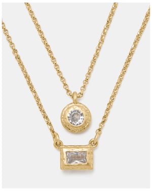 Elegant Edge Double Necklace Set