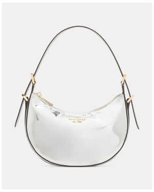 Nova Mirror Metallic Small Crescent Shoulder Bag