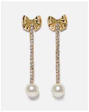 Bling And Bows Linear Earring