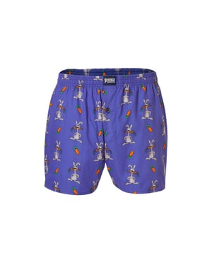 Happy Shorts X heren wijde boxershort met binnenbroek haas print