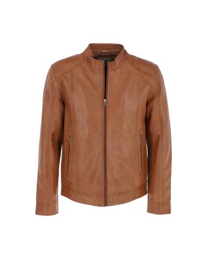 'Alberto' Mens Leather Biker Jacket
