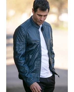 'N2' Premium Real Leather Vintage Biker Jacket
