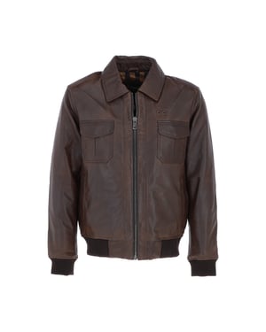 'Giovanni' Exquisite Real Leather Bomber Jacket