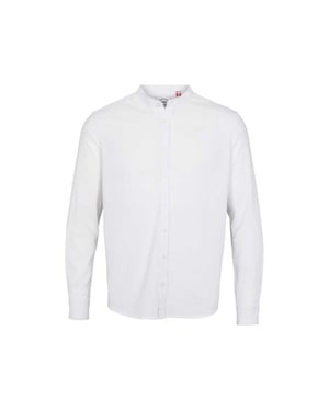 Kronstadt Ks3308 johan linen henley shirt white