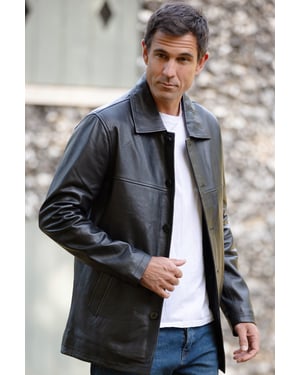 'Reefer' Classic Real Leather Jacket