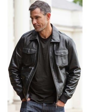 'Giovanni' Exquisite Real Leather Bomber Jacket