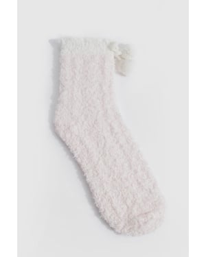 Pink Pom Pom Fluffy Bed Socks