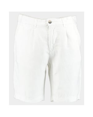 Blue Coast Korte broek 100% linnen 502/0000 blanco
