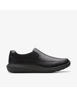 Watchet Step Black Leather Shoes