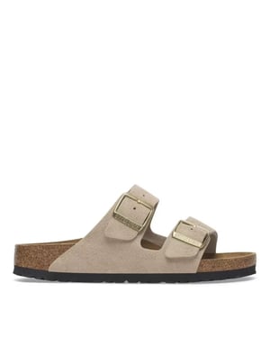 Birkenstock arizona suède sandcast platte sandalen unisex