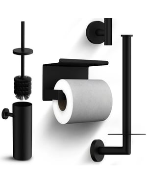 Mirlux Badkameraccessoireset wc zwart