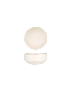 Rinart Serveerschaal punto porselein 10 cm (200cc) set van 2