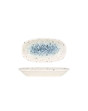 Rinart Serveerschaal splash porselein 16x9 cm set van 2