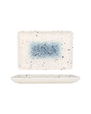 Rinart Serveerschaal splash porselein 24x17 cm set van 2