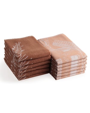 DoubleDry Theedoeken en keukendoeken set 12 stuks 100% katoen hoge