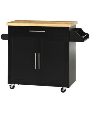 4goodz Homcom keukenwagen / keukentrolley met werkblad en kruidenrek