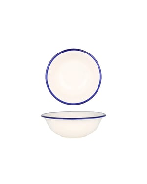 Rinart Kommetje blue edge porselein 16 cm (400cc) set van 6