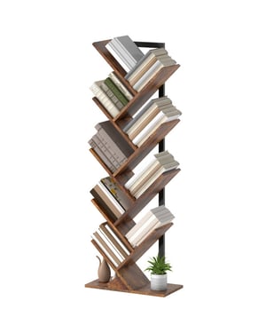 Homcom Design boekenstandaard met 9 niveaus 158 cm hoog bruin