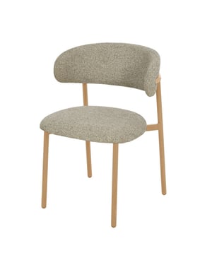 Livingfurn eetkamerstoel micah hush oak set van 2 58x54.4x78cm