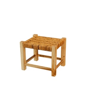 Furnilux handgemaakte rotan kruk – ibiza style 40x50x40 cm