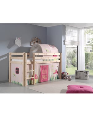 Lucevi pino halfhoogslaper + ladder + spring gordijntjes + spring tunnel -