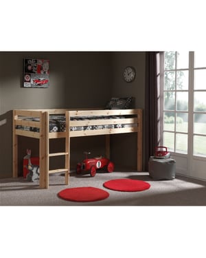 Lucevi pino halfhoogslaper met ladder 90x200cm - h115cm