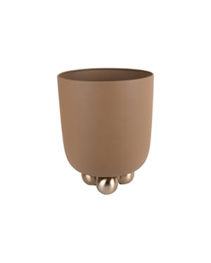 Present Time bloempot estilo medium mocha brown