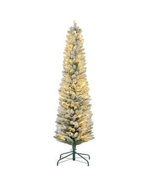Homcom Kerstboom met sneeuw 180 cm led verlichting -