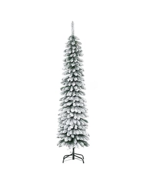 Homcom Kerstboom smal met sneeuw incl. standaard 180 cm /groen