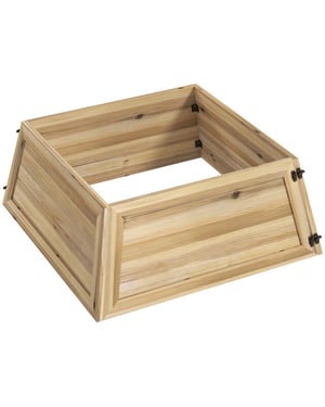 Homcom Kerstboomrok 65 x 65 cm kerstboommand van vuren bruin