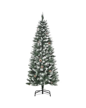 Homcom Kunstkerstboom met dennenappels en sneeuw 180 cm Ø75 cm