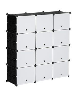 4goodz Schoenenkast opbergbox met 12 kubussen schoenenrek 850-169wt