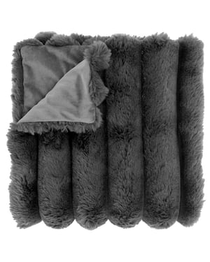Unique Living plaid liebe 150x200cm dark grey