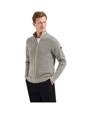 No Excess Cardigan 2 coloured melange stone