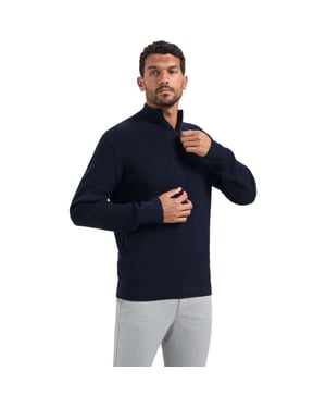 No Excess Pullover half zipper 2 coloured mel night