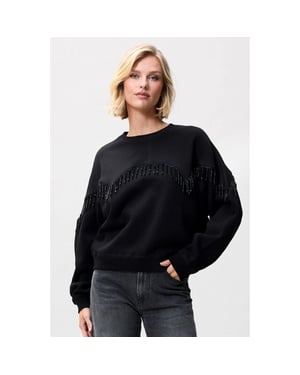 Catwalk Junkie 2504020609 beaded fringed sweater