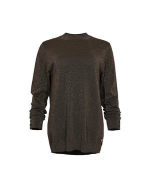 Maicazz Wi25.70.212 road pullover brown lurex