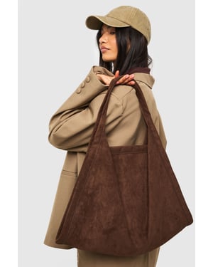 Faux Suede Large Tote Bag