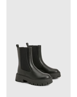 Chunky Elastic Panel Chelsea Ankle Boots
