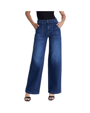 C.O.J. Denim High waist wide leg dark blue