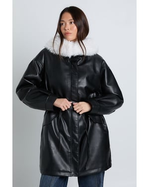 Fur Collar PU Jacket