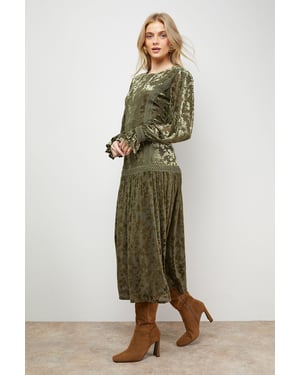 Trim Panelled Boho Maxi Dress