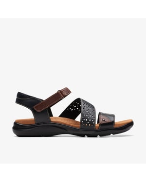 Kitly Way Zwarte Leren Sandalen