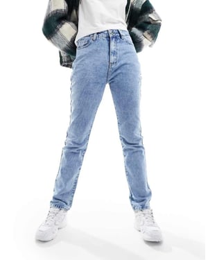 In The Style – Blå jeans med raka ben och blekt tvätt